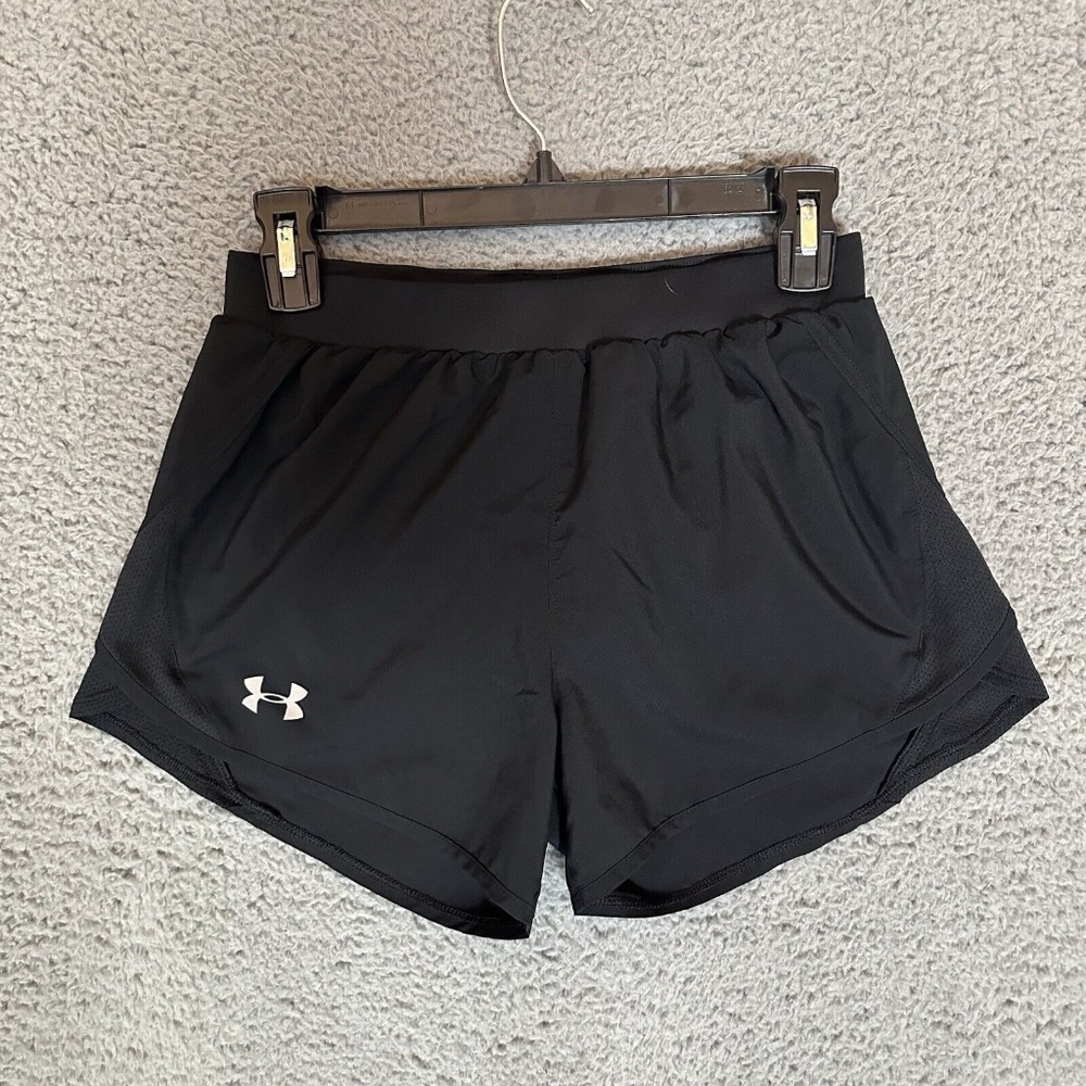 Under Armour Womens Shorts Black Size XS Athletic Workout Lined Drawstring
